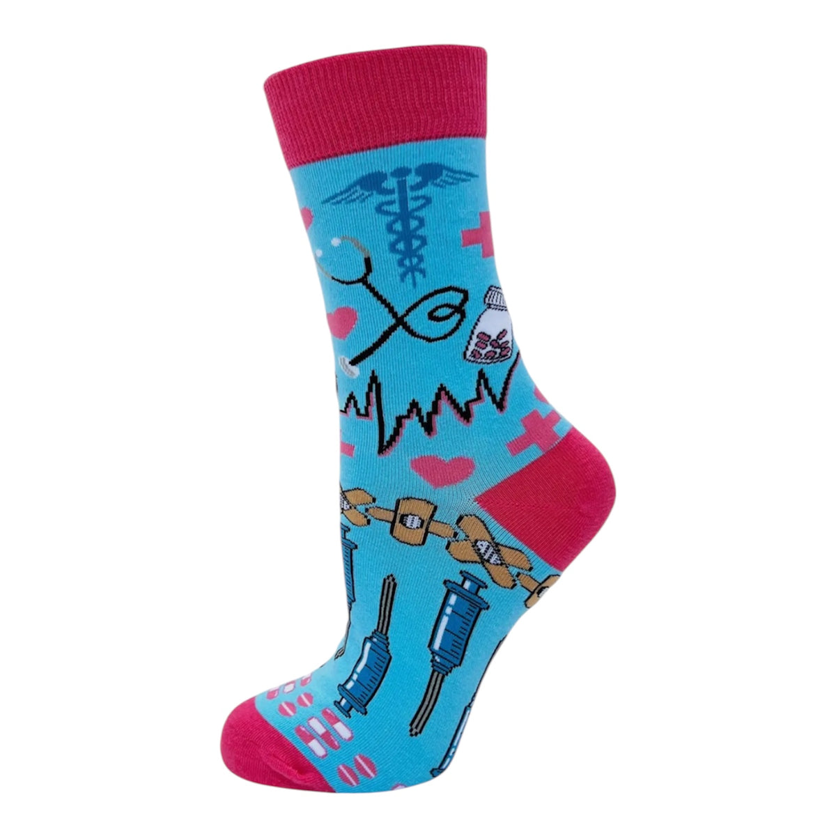 DO NOT HARM BUT TAKE NO SHIT LADIES NURSE SOCKS FABDAZ BRAND - Novelty Socks And Slippers