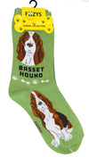 FOOZYS Brand Ladies BASSET HOUND Socks - Novelty Socks And Slippers