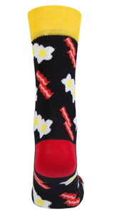 BACON & EGGS Unisex Kids Socks SOCKS N SOCKS Brand Age 7-10, Shoe Size 1-5
