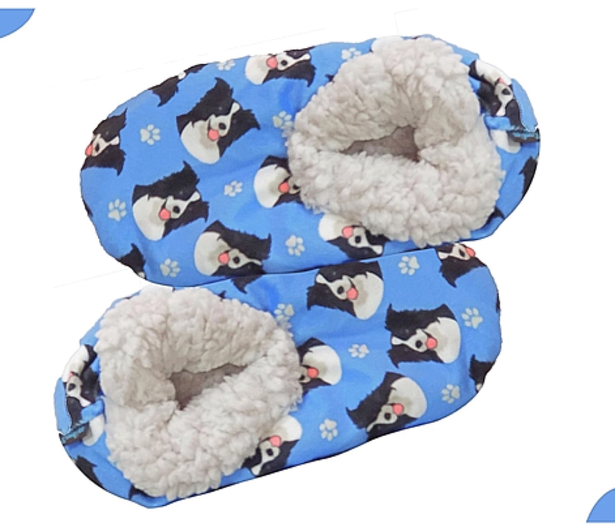 COMFIES BRAND Ladies BORDER COLLIE DOG Non-Skid SLIPPERS - Novelty Socks for Less