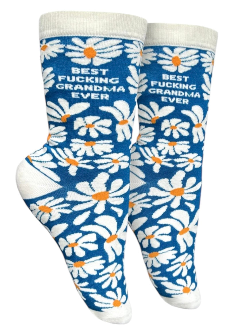 GROOVY THINGS Co. BrandLadies BEST FUCKING GRANDMA EVER Socks - Novelty Socks And Slippers