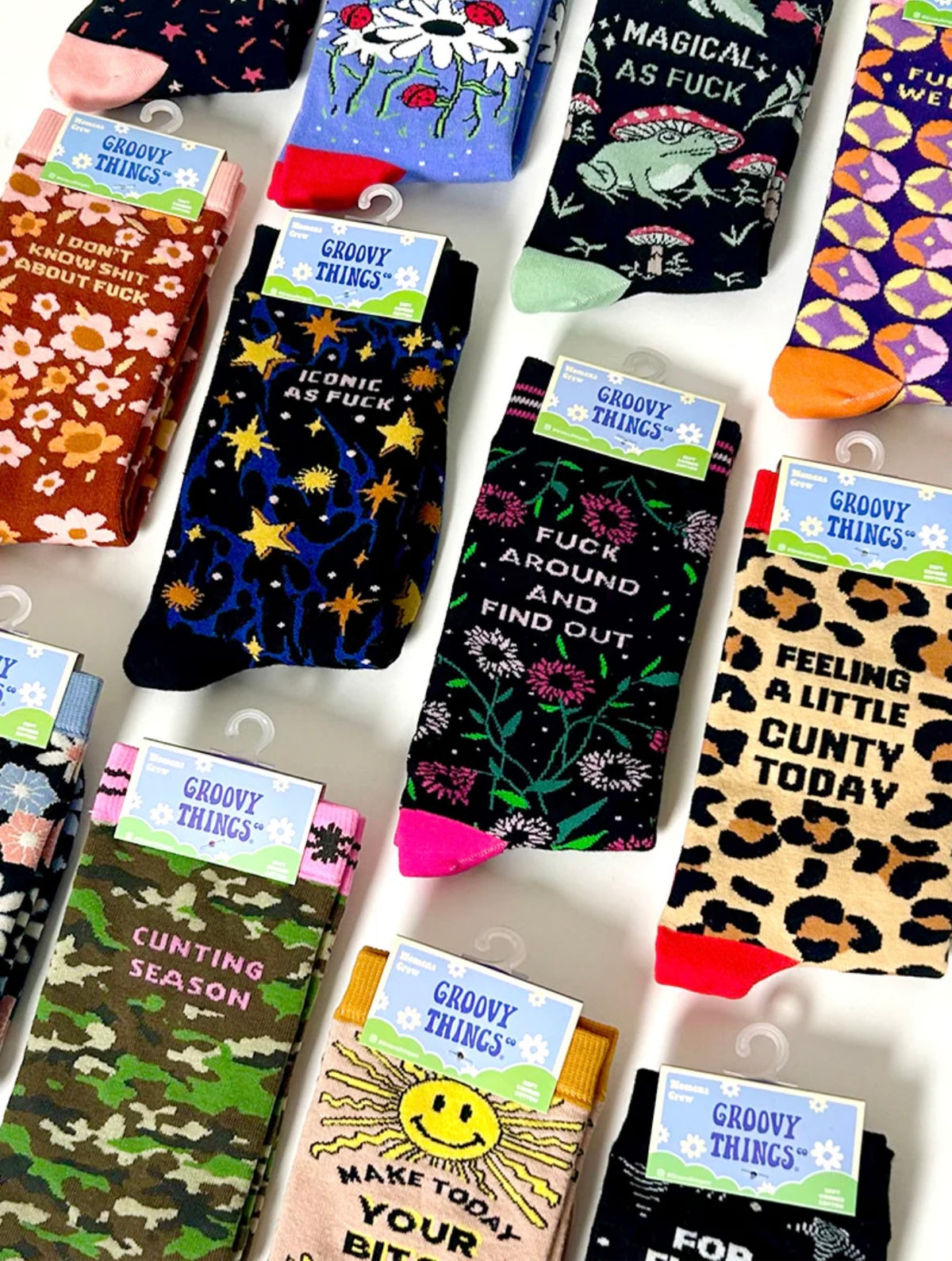 GROOVY THINGS Co. Brand Ladies FEELING A LITTLE CUNTY TODAY Socks - Novelty Socks And Slippers