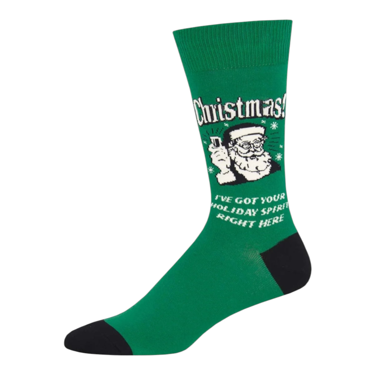 I'VE GOT YOUR HOLIDAY SPIRIT RIGHT HERE Socks (CHOOSE MEN Or WOMEN) CHRISTMAS SPIRIT SOCKSMITH Brand