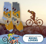 FOOZYS Brand Men’s MOUNTAIN BIKING 2 Pair Of Socks - Novelty Socks And Slippers