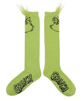 DR. SEUSS HOW THE GRINCH STOLE CHRISTMAS Ladies 3-D Plush Knee High Socks BIOWORLD Brand - Novelty Socks And Slippers