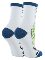 OOOH YEAH Brand Ladies THE QUEEN OF ENGLAND Socks ‘YOUR MAJESTY’ With Dog - Novelty Socks And Slippers
