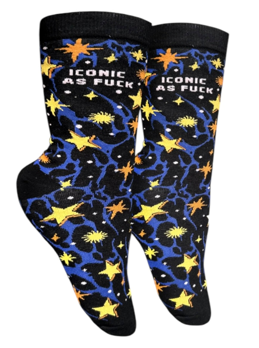 GROOVY THINGS Co. Brand Ladies ICONIC AS FUCK Socks - Novelty Socks And Slippers