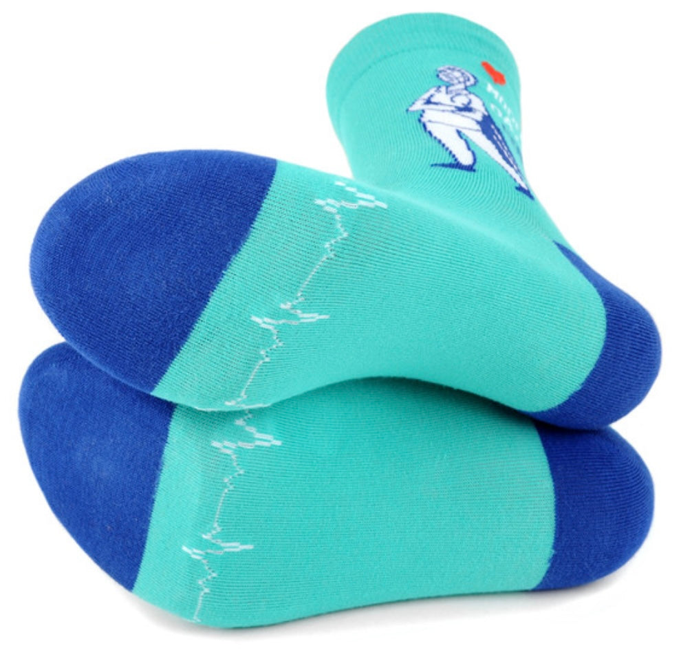 PARQUET Brand Unisex HEALTHCARE DOCTOR NURSE Socks ‘MODERN DAY HEROES’ (CHOOSE SIZE) - Novelty Socks And Slippers
