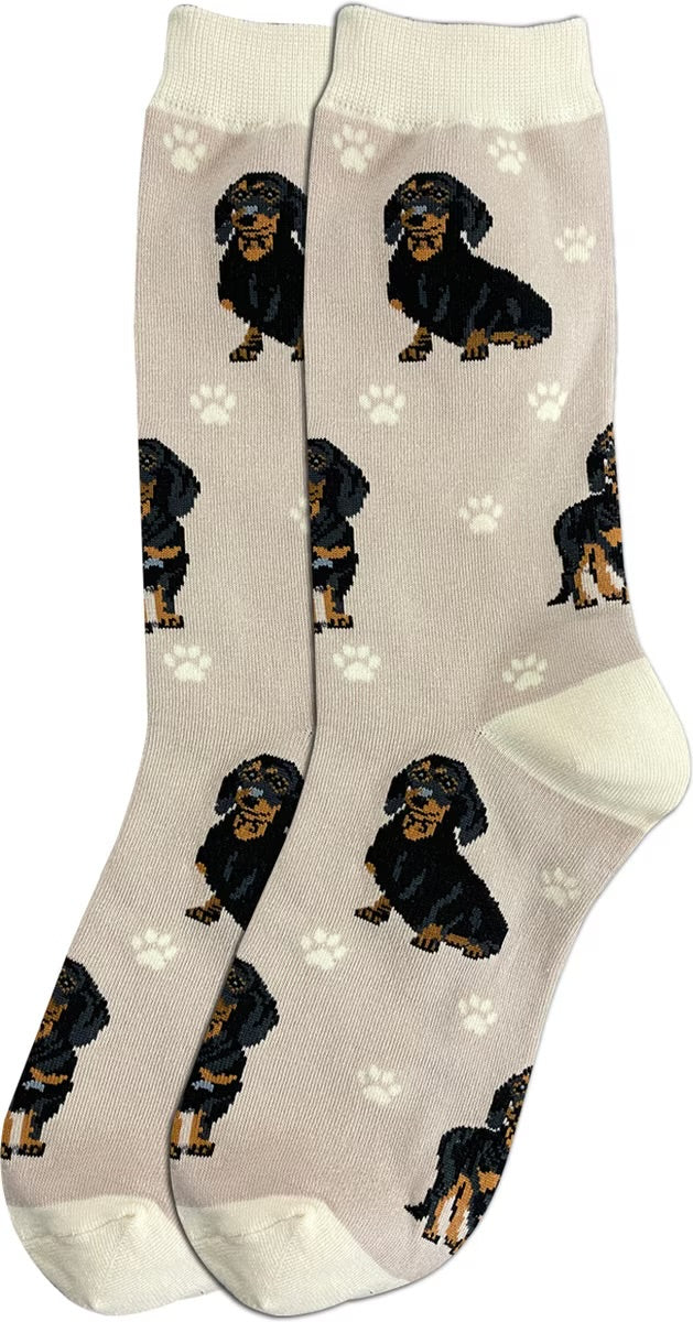 BLACK DACHSHUND Dog Adult Unisex Socks By E&S Pets Choose Style