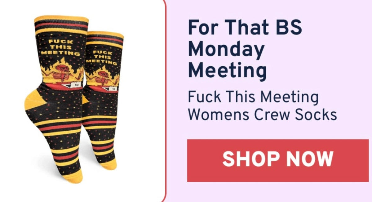 GROOVY THINGS Co. Brand FUCK THIS MEETING 40 Oz. Stainless Steel Tumbler - Novelty Socks And Slippers