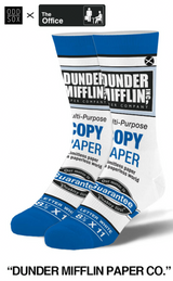 THE OFFICE TV SHOW Men’s DUNDER MIFFLIN Socks ODD SOX Brand - Novelty Socks And Slippers
