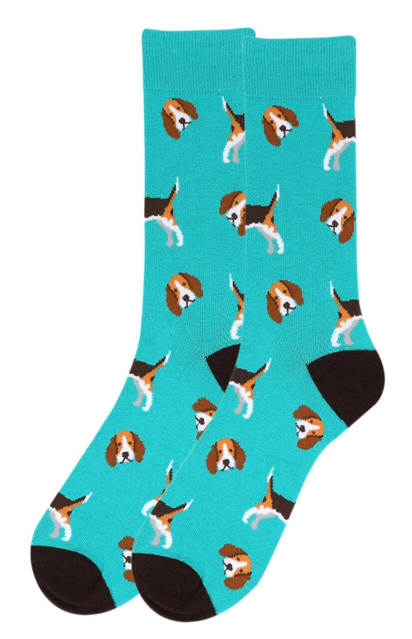 PARQUET BRAND Men's BEAGLE DOG Socks - Novelty Socks And Slippers