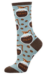 POT HEAD Ladies COFFEE Socks SOCKSMITH Brand - Novelty Socks And Slippers