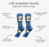 YELLOW LABRADOR Dog Adult Unisex Socks By E&S Pets Choose Style