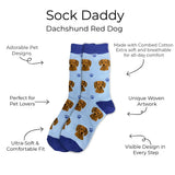 RED DACHSHUND Dog Adult Unisex Socks By E&S Pets Choose Style