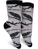 FUCK-CAW-F Ladies Black Crow Socks GROOVY THINGS Brand