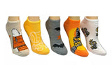 PEANUTS Ladies HALLOWEEN 5 Pair Of No Show Socks WOODSTOCK AS A WITCH - Novelty Socks And Slippers