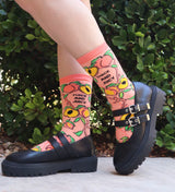 GROOVY THINGS Brand Ladies THICK AND JUICY Socks - Novelty Socks And Slippers