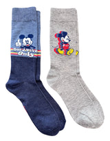 DISNEY Men’s 2 Pair Of MICKEY MOUSE Socks ‘GOOD VIBES ONLY’ - Novelty Socks And Slippers
