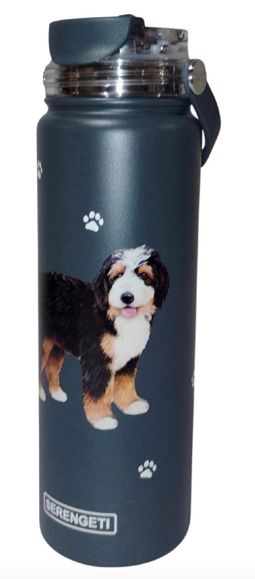 Dog & Cat Stainless Steel 24 Oz. Water Bottle By E&S Pets (Choose Breed) - Novelty Socks And Slippers