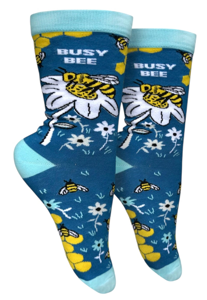 GROOVY THINGS Co. Brand Ladies BUSY BEE Socks - Novelty Socks And Slippers