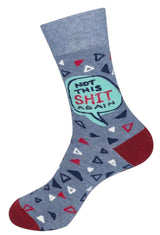 FUNATIC Brand Unisex ‘NO THIS SHIT AGAIN’ Socks - Novelty Socks And Slippers