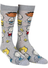 PEANUTS GANG MEN’S SOCKS CHARLIE BROWN, FRANKLIN, LUCY, SALLY, LINUS, PIG-PEN - Novelty Socks And Slippers