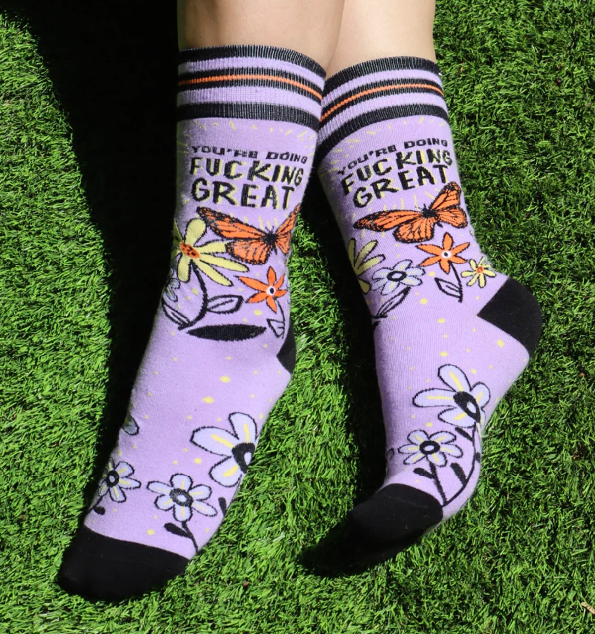 GROOVY THINGS Brand Ladies YOU’RE DOING FUCKING GREAT Socks - Novelty Socks And Slippers