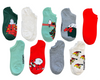 PEANUTS Ladies 9 Pair Of CHRISTMAS Low Show Socks - Novelty Socks And Slippers