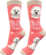 BICHON FRISE Dog Adult Unisex Socks By E&S Pets Choose Style