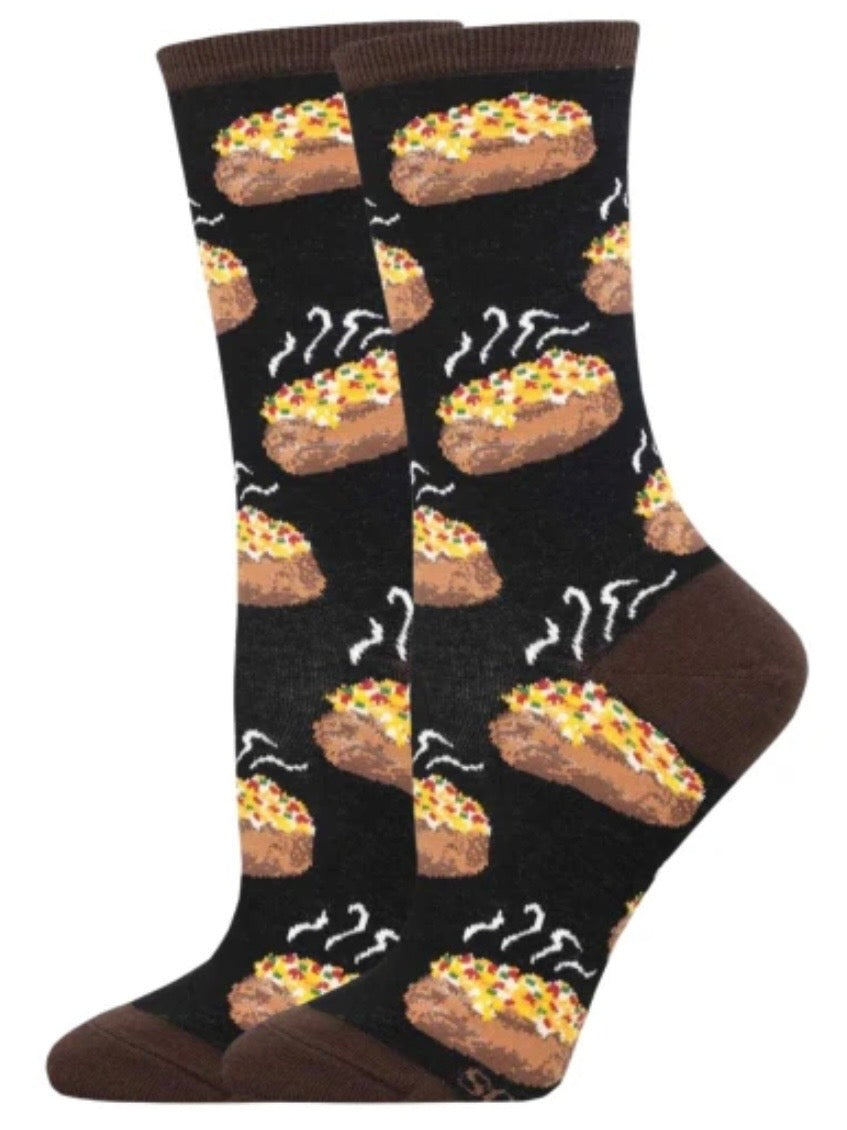 I’M BAKED Ladies LOADED BAKED POTATO Socks SOCKSMITH Brand