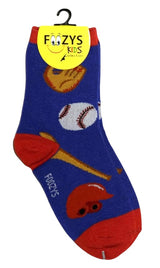 FOOZYS Brand Kids BASEBALL Socks Kids Age 5-10 - Novelty Socks And Slippers