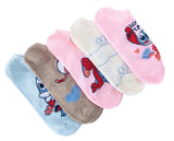 DISNEY LILO & STITCH Ladies 5 Pair Of VALENTINES DAY No Show Socks ‘LOVE ATTACK’ - Novelty Socks And Slippers