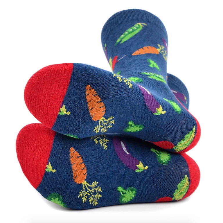 VEGETABLES Men's Socks BROCCOLI, CARROTS, EGGPLANT PARQUET BRAND