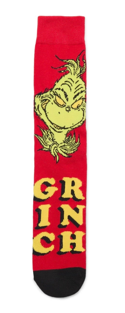 DR. SEUSS’ THE GRINCHMen’s 6 Pair Crew Socks BIOWORLD Brand - Novelty Socks And Slippers