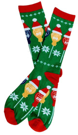 TOOTSIE ROLL TOOTSIE POP Men’s CHRISTMAS Socks (CHOOSE COLOR) - Novelty Socks And Slippers