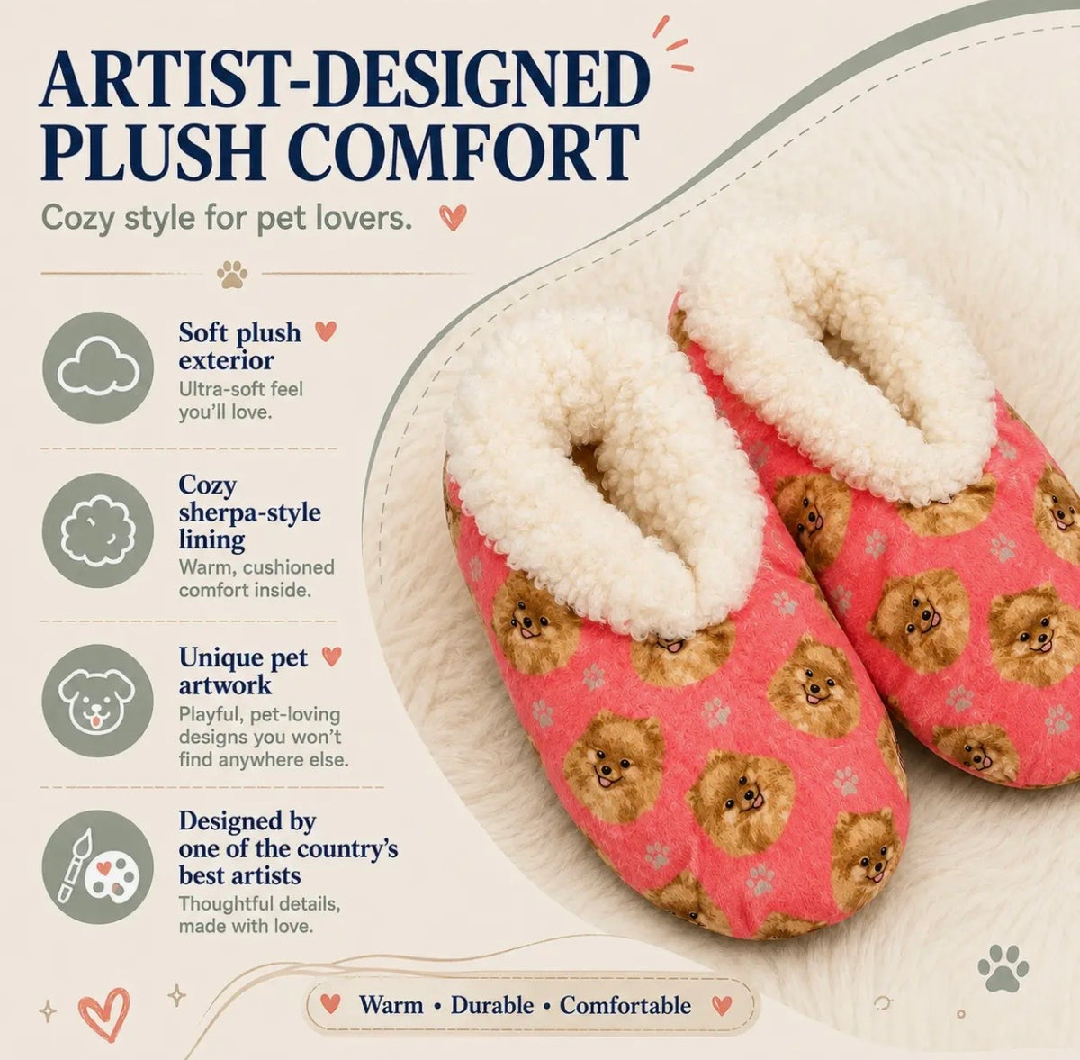 AUSTRALIAN CATTLE Dog Ladies Non-Slip Slippers COMFIES BRAND By E&S Pets (CHOOSE COLOR)