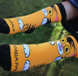 CURIOUS ORANGE CAT Unisex Kids Socks Kids Age 3-5 By SOCK PANDA Brand - Novelty Socks And Slippers