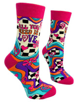 FABDAZ Brand Ladies All You Need Is Love Socks - Novelty Socks And Slippers