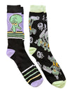 SPONGEBOB SQUAREPANTS MEN’S 2 PAIR OF SOCKS WITH SQUIDWARD & JELLYFISH