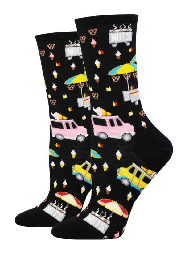 STREET FOOD VENDORS Ladies Socks FOOD TRUCKS SOCKSMITH Brand