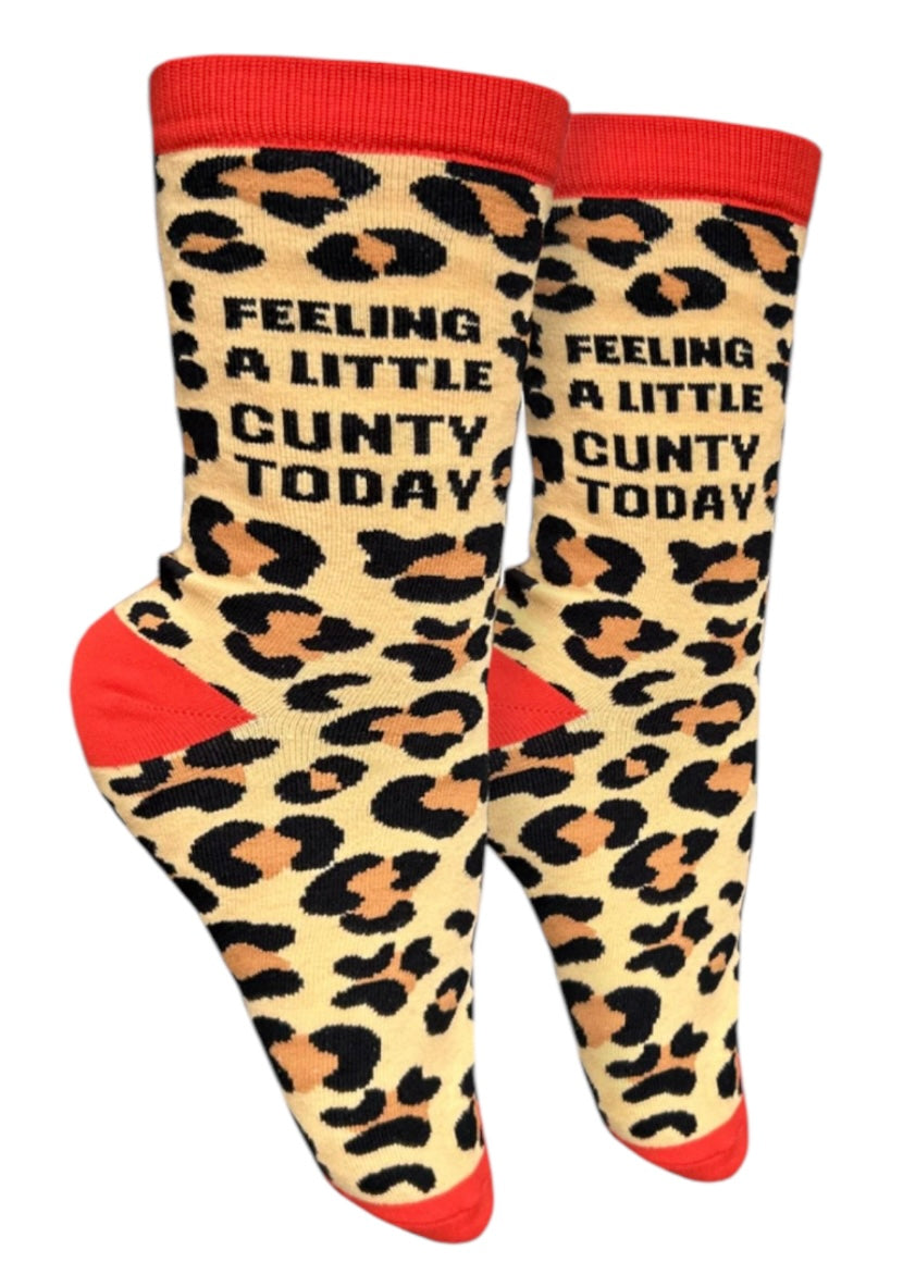GROOVY THINGS Co. Brand Ladies FEELING A LITTLE CUNTY TODAY Socks - Novelty Socks And Slippers