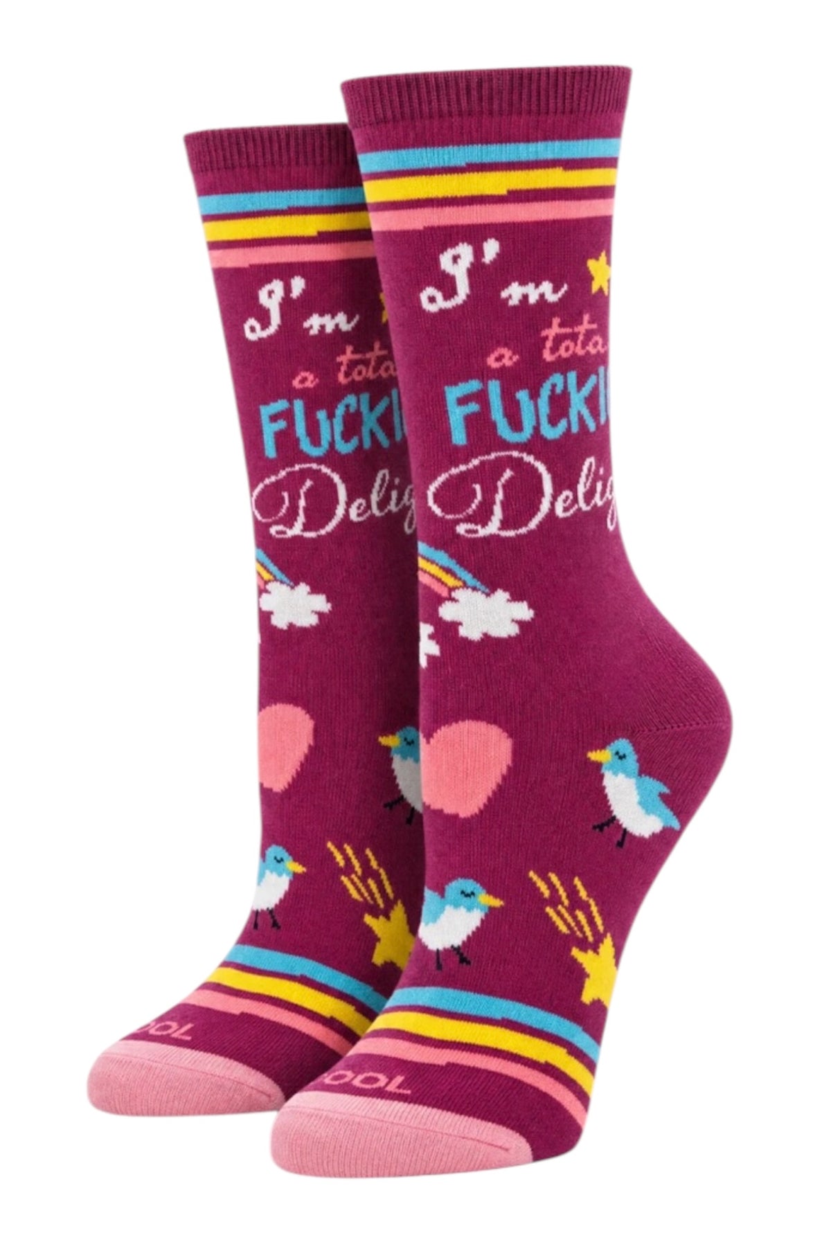 I’M A TOTAL FUCKING DELIGHT LADIES SOCKS COOL SOCKS BRAND