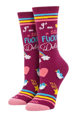 I’M A TOTAL FUCKING DELIGHT LADIES SOCKS COOL SOCKS BRAND
