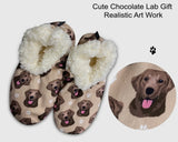 CHOCOLATE LABRADOR Dog Ladies Non-Slip Slippers COMFIES BRAND By E&S Pets - Novelty Socks And Slippers