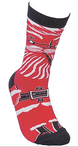 PRIMITIVES BY KATHY Unisex CHRISTMAS Socks ‘UGLY SANTA SOCKS’ - Novelty Socks for Less