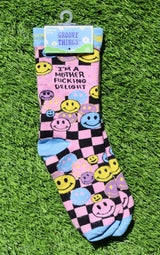GROOVY THINGS Brand Ladies ‘I’M A MOTHER FUCKING DELIGHT’ Socks - Novelty Socks And Slippers