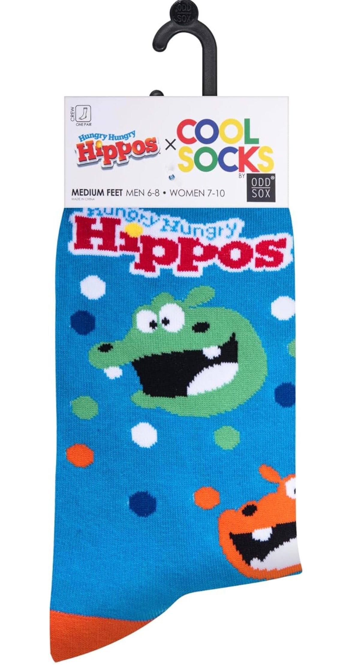 HASBRO HUNGRY HUNGRY HIPPOS Board Game Unisex Socks COOL SOCKS Brand - Novelty Socks And Slippers