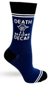 HEY NOW Brand Unisex Socks DEATH BEFORE DECAF - Novelty Socks And Slippers