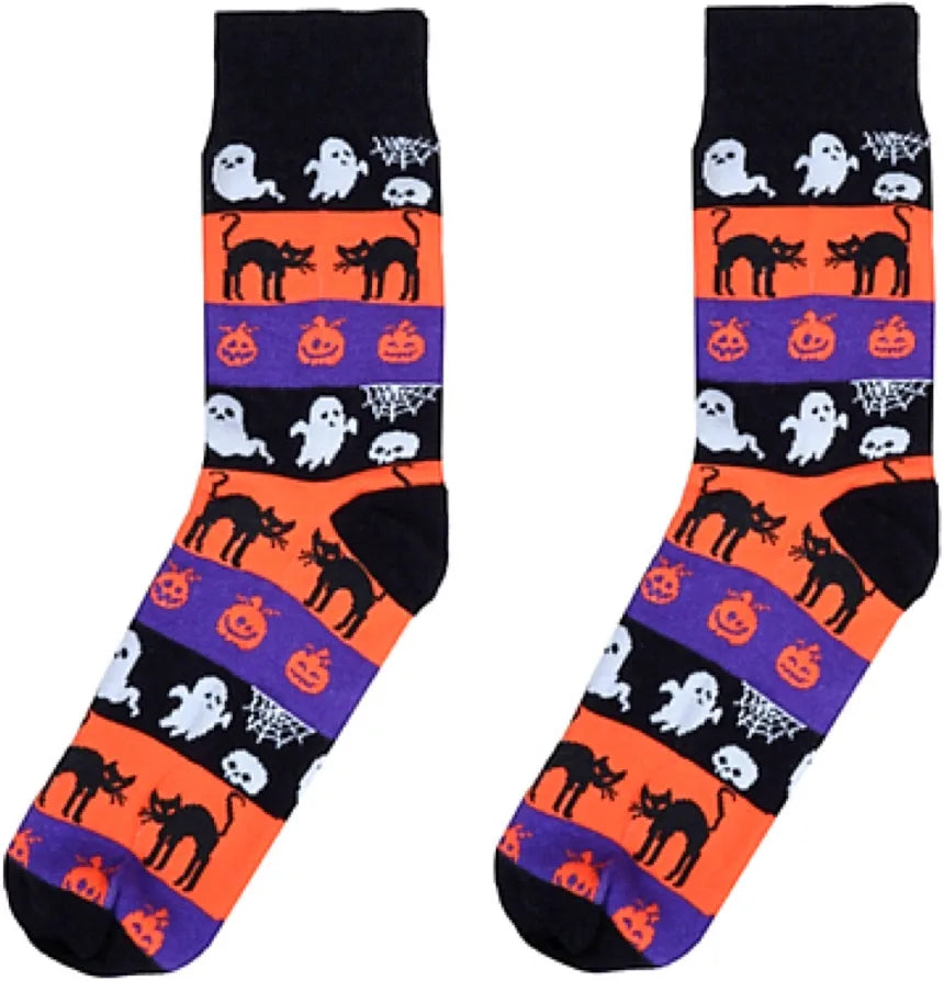 Halloween Men's Crew Socks Parquet Brand (CHOOSE FROM 15+ STYLES)